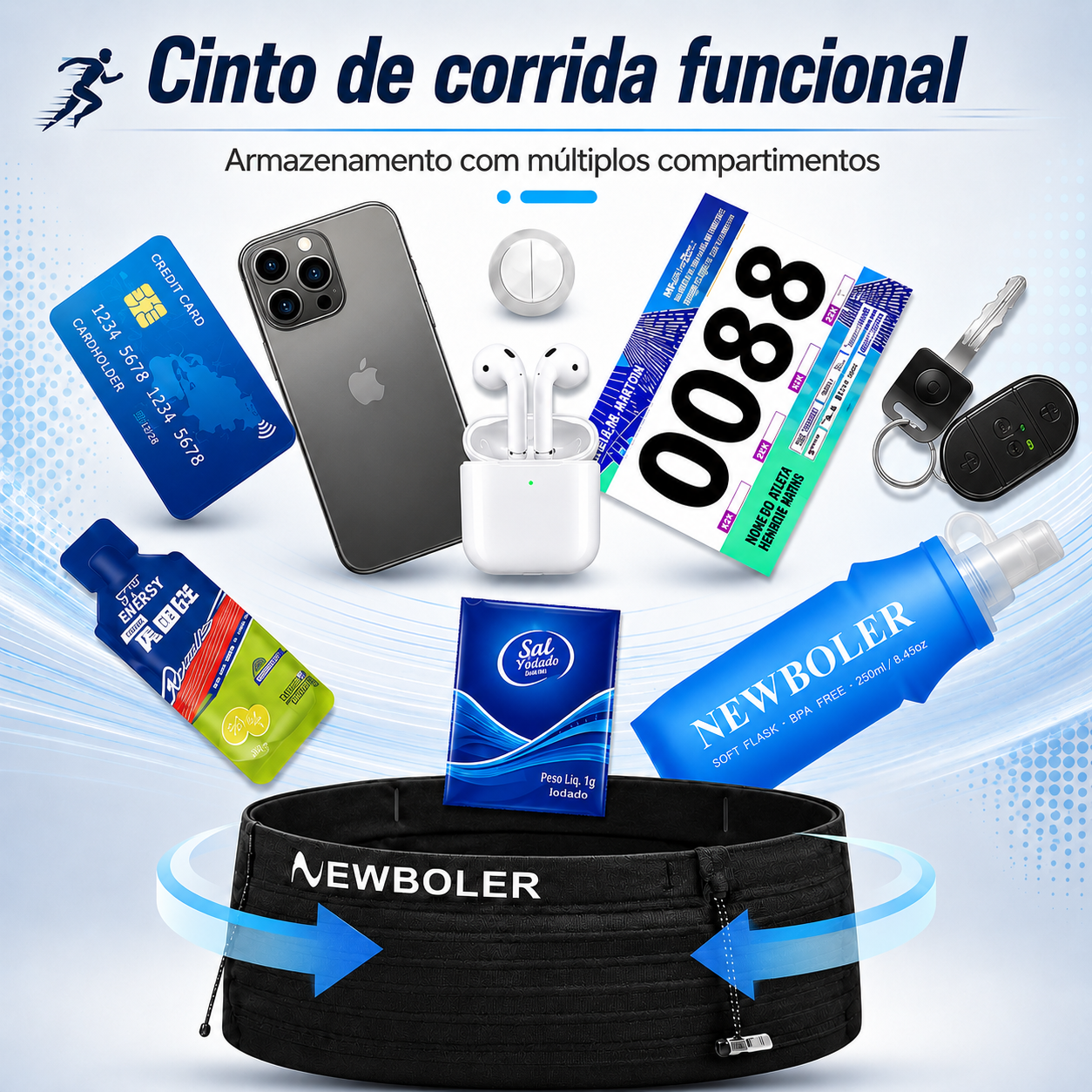 CINTO DE CORRIDA ELÁSTICO FUNCIONAL