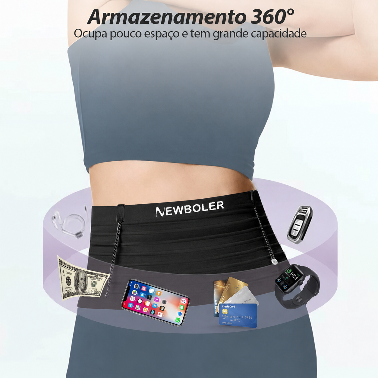 CINTO DE CORRIDA ELÁSTICO FUNCIONAL